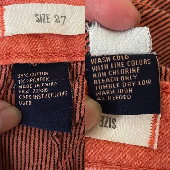 Madewell Womens Low Rise Skinny Skinny Jeans in Orange Size 27 - Picture 12 of 13